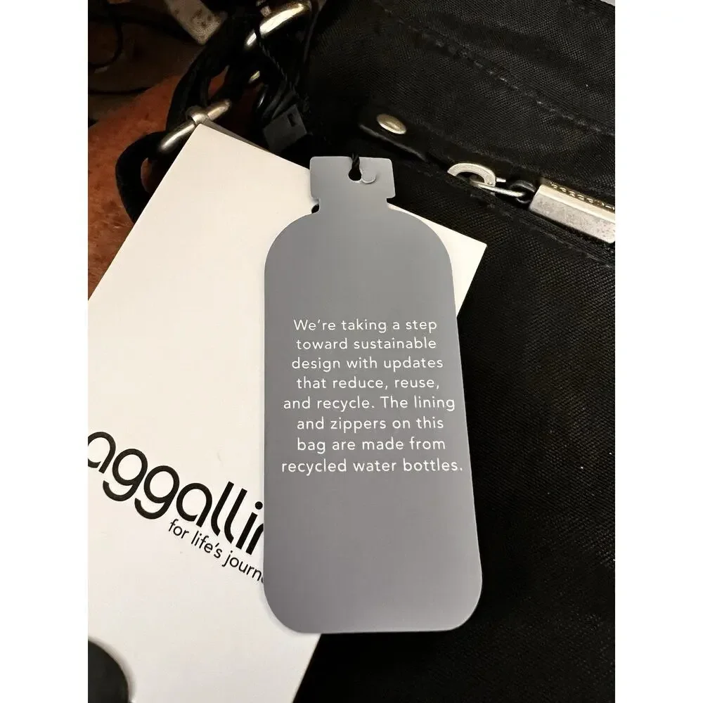baggallini Crossbody Bag Black RFID Protection Organization Antibacterial Pocket